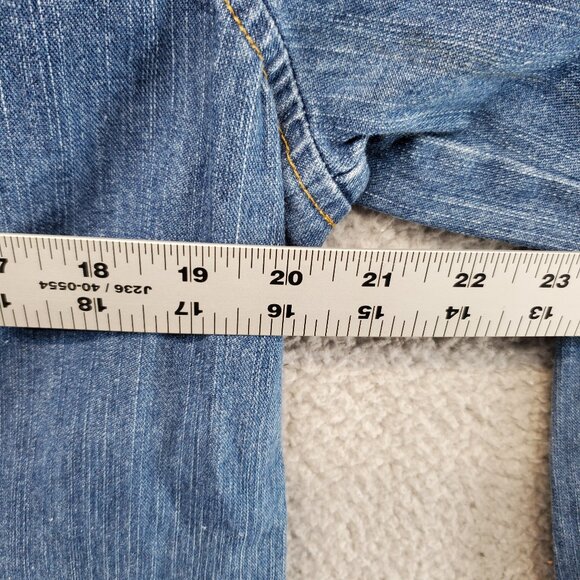 Style & Co Jeans Denim Jacket Large L Buttons Women’s Pockets - Picture 3 of 5